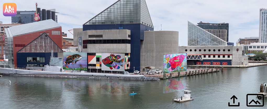 Childrens art at the Baltimore Aquarium