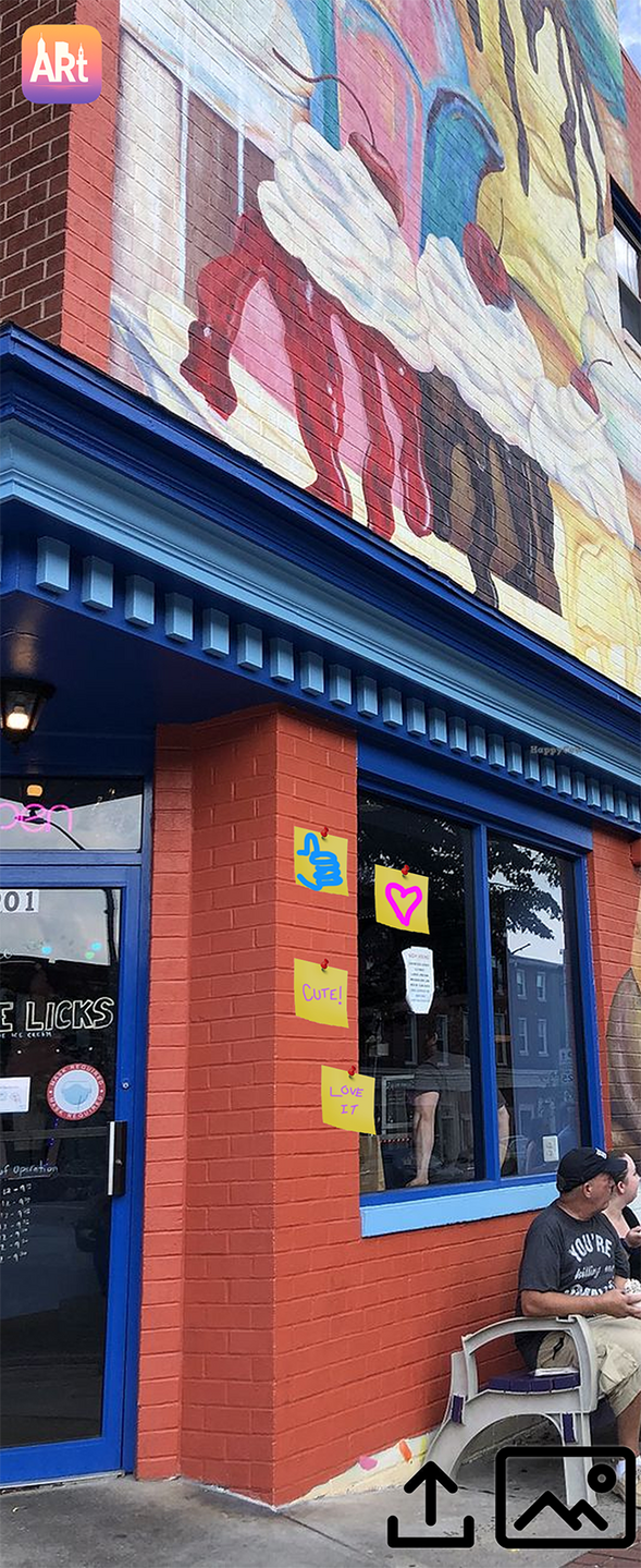 Add sticky notes with reviews to your favorite locations BMore Licks